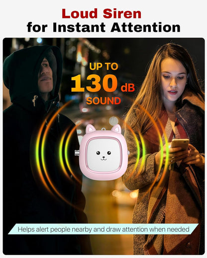 Personal Safety Alarm,  3 Pack Loud 130Db Siren Emergency Panic Alarm with LED Light, Easy Pull Pin Keychain Self-Defense Security Alarm for Women, Seniors, Kids