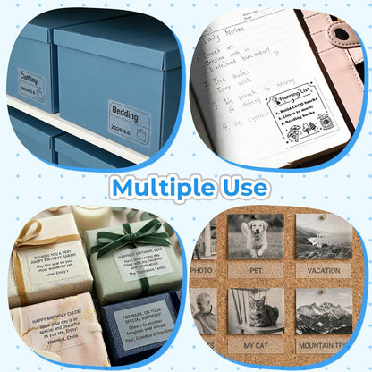 Semitransparent Self-Adhesive Thermal Paper, Glossy Printable Sticker Paper Label for  M02/M02 Pro/M02S/P2S/M04S Mini Sticker Printer, 50Mm X 3.5M, Diameter 28Mm, 3-Rolls