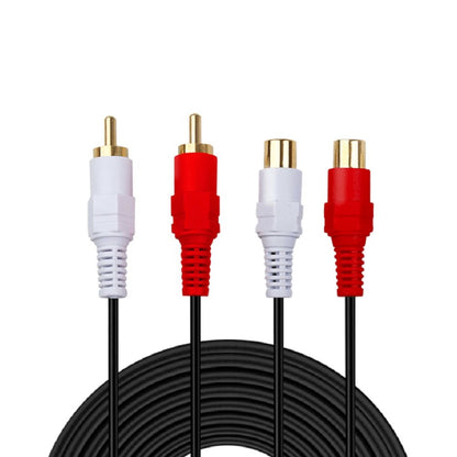 GHWL RCA Extension Cable, 2RCA Male to 2RCA Female Stereo Audio Cables for Home Theater, HDTV, Amplifiers, Hi-Fi Systems (50FT/15M)