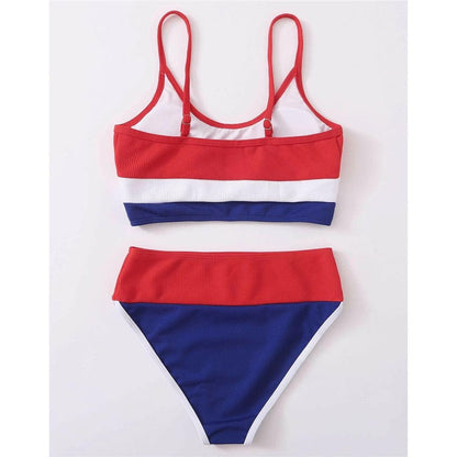 Female Swimsuit High Waist Bikini Women High Waist Bikini Set Two Piece Swimsuits Bikini Top With Bottoms Bathing Suits For Teens Girls Women Swimwear Two-pieces Bikini Set Sport Bathing Suit Swim Lady